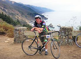 Jim Caple at Highway 1 overlook