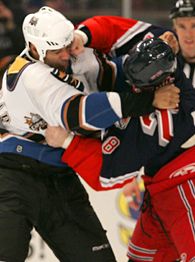Colton Orr and Donald Brashear