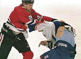 Bob Probert, left, and Tony Twist.