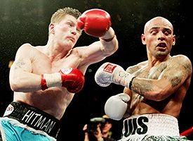 Ricky Hatton, left, and Luis Collazo