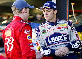 Jimmie Johnson and Dale Earnhardt Jr.