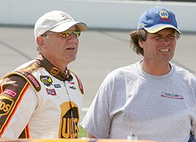 Dale Jarrett, left, and Michael Waltrip