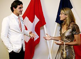 Roger Federer and Amelie Mauresmo