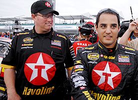 Juan Pablo Montoya and Brad Parrott