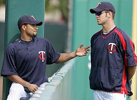 Johan Santana and Joe Mauer