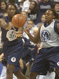 Tina Charles and Charde Houston
