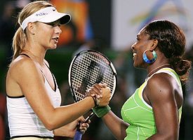 Maria Sharapova and Serena Williams