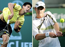 Novak Djokovic, left, Andy Murray