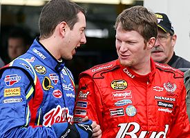 Kyle Busch and Dale Earnhardt Jr.