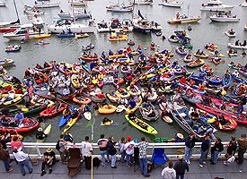 Boats in McCovey Cove