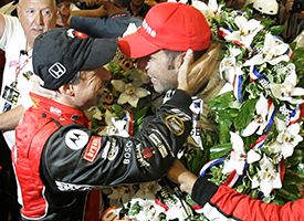 Dario Franchitti, right, and Michael Andretti