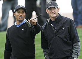 Tiger Woods and Hank Haney