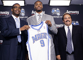 Otis Smith, Rashard Lewis and Stan Van Gundy