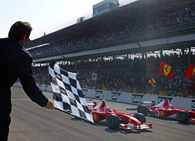 Michael Schumacher and Rubens Barrrichello