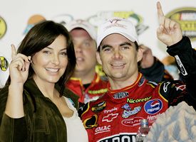 Jeff Gordon and Ingrid Vandebosch
