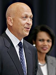Cal Ripken Jr., left, and Condoleezza Rice