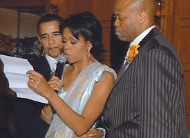 Barack Obama, Michelle Obama and Craig Robinson