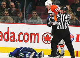 Ryan Kesler and Jesse Boulerice