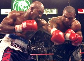 Evander Holyfield and Mike Tyson