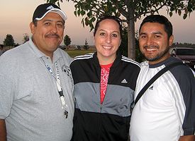 Sequoia Gateway coach Pedro Gonzalez and directors Amalia and Marvin Lopez.