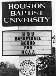 Houston Baptist marquee