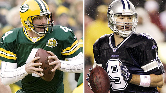 Brett Favre and Tony Romo