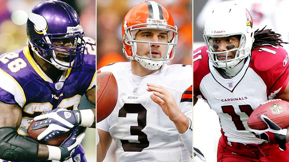 Adrian Peterson, Derek Anderson and Larry Fitzgerald