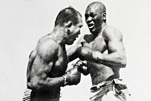 Jim Jeffries and Jack Johnson