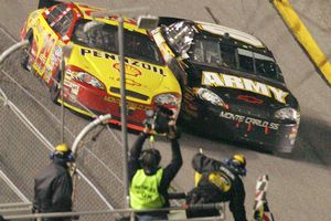 Kevin Harvick, left, and Mark Martin