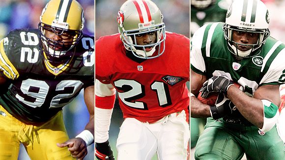 Reggie White, Deion Sanders and Curtis Martin