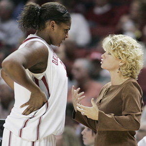 Sherri Coale and Courtney Paris
