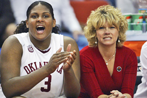 Courtney Paris and Sherri Coale