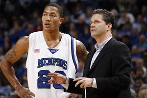 John Calipari and Derrick Rose 