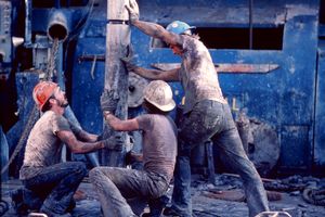 Oil workers