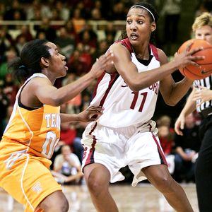 Candice Wiggins and Shannon Bobbitt