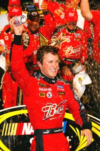 Kasey Kahne is the first driver ever voted in by the fans to win the All-Star race.