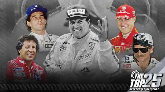 A.J. Foyt, Mario Andretti, Dale Earnhardt Sr., Michael Schumacher, and Ayrton Senna