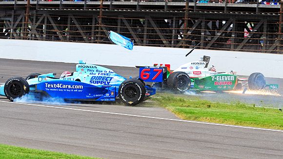 Tony Kanaan and Sarah Fisher