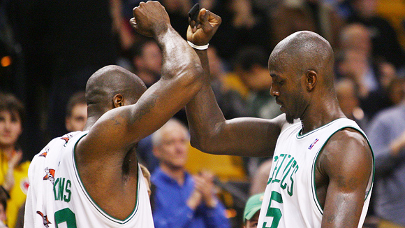 Kevin Garnett and Kendrick Perkins