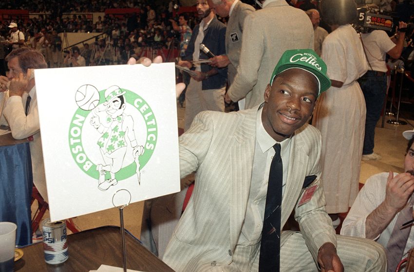 Red Auerbach sits in the war room during the 1986 NBA Draft on June News  Photo - Getty Images