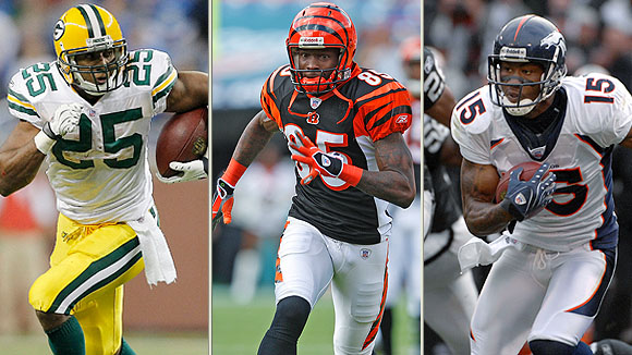 Ryan Grant, Chad Johnson and Brandon Marshall