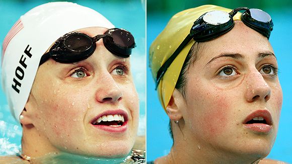 Katie Hoff and Stephanie Rice