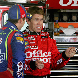 Carl Edwards and Kyle Busch