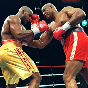 George Foreman and Michael Moorer