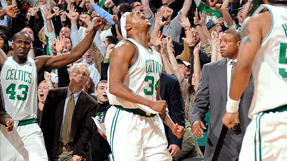 Paul Pierce Brian Babineau/Getty Images Paul Pierce roared his approval for 