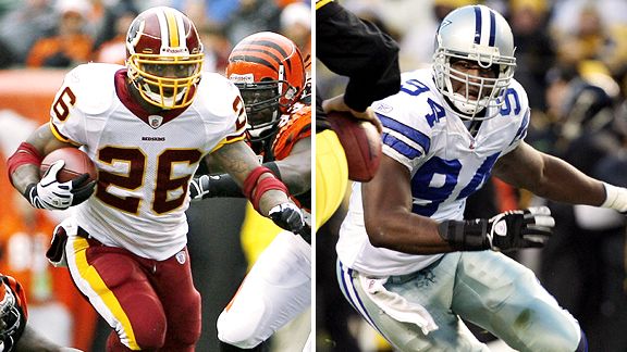 Clinton Portis and DeMarcus Ware