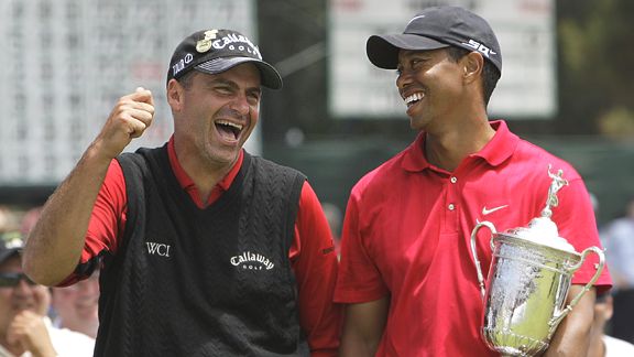 Tiger Woods and Rocco Mediate