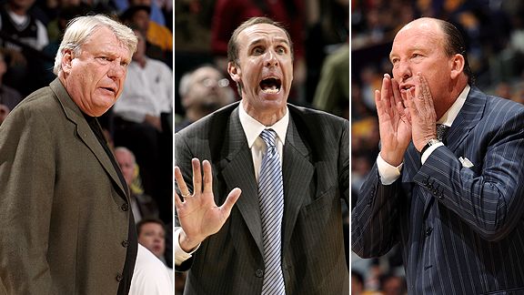 Don Nelson, Marc Iavaroni, and Mike Dunleavy