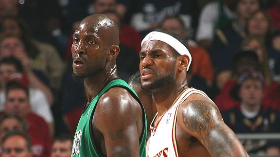LeBron James and Kevin Garnett