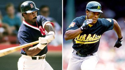 Rickey Henderson and Jim Rice